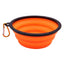 Collapsible Pet Silicone Dog Food Water Bowl Outdoor Camping Travel Portable Folding Supplies Dishes with Carabiner Pet supplies