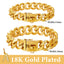 Gold Dog Chain Collar with Pendant A 15/19mm Wide Cuban Link Strong Stainless Steel Chew Proof Collar for Small Medium Large Dog