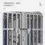 Stainless steel dog cage with partition mother and child cage square tube double cage large pet golden retriever ken