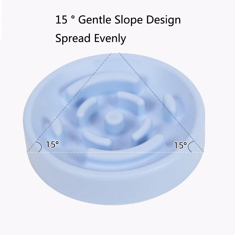 Plastic Dog Cat Slow Food Bowls Non-slip Food Storage Container Pet Feeding Dog Food Bowl Water Bottle For Pets Bowl Feeder Dish