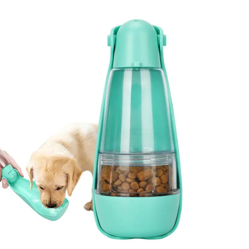 Dog Water Bottle Pet Travel Drinking Bottle 5 in 1 Outdoor Pet Accessories with Dog Drinking Bottle Food Storage Container
