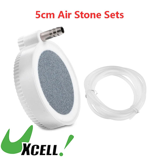 UXCELL  Air Stone Aquarium 5cm Oxygen Aerator Air Bubble Pond Pump Hydroponic Oxygen Mini Air Pump Accessories with Tube