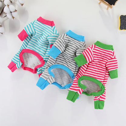 Winter Dog Jumper Small Dog Clothes for Small Dogs Pugs Outfits Clothes  Dog Costume Yorkshire Terrier Chihuahua Stripe Hoodie