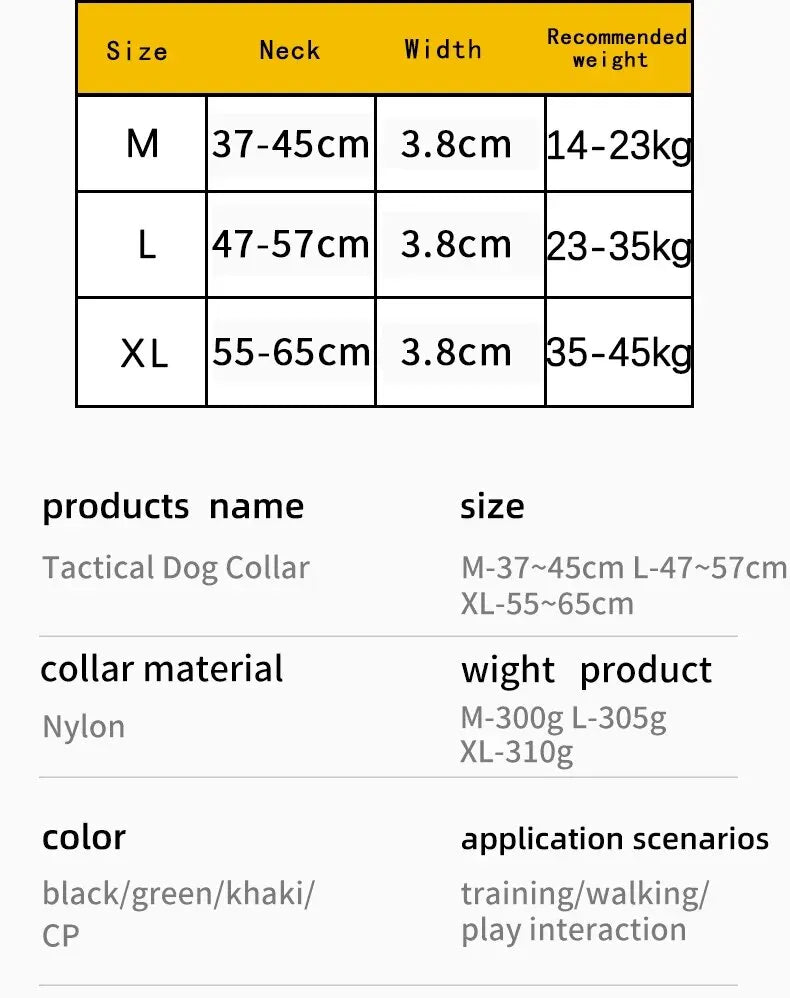 Medium And Large Breed Tactical Dog Collar And Leash Set: Suitable For All Breeds, Adjustable And Durable.