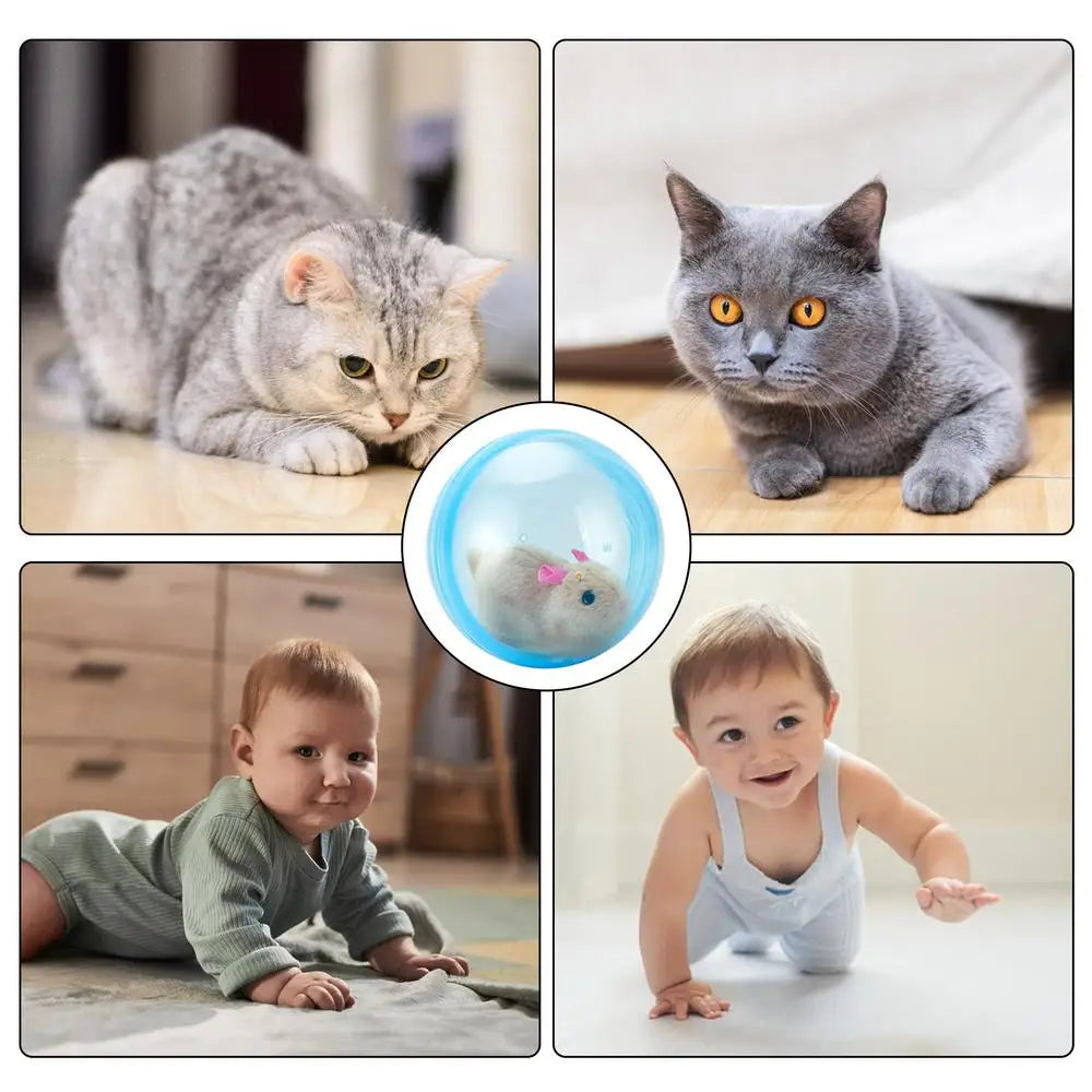 Rolling Ball Dog Toy Electric Hamster Running Rolling Toy Rolling Learning Cats and Dogs Toy Crawl Artifact Pet Rotating Toy
