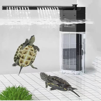 3-in-1 Internal Aquarium Filter Pump Fish Tank Submersible Silent Air Oxygen Aerator Internal Water Pump Low Water Level filter