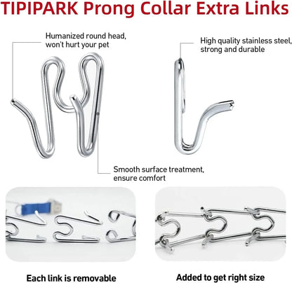 Dog Choke Collar Accessories Adjustable Training Collar For Dog 2.5/3.0/3.5/4.0MM Collar Links Fit for Prong Collar Pinch Collar