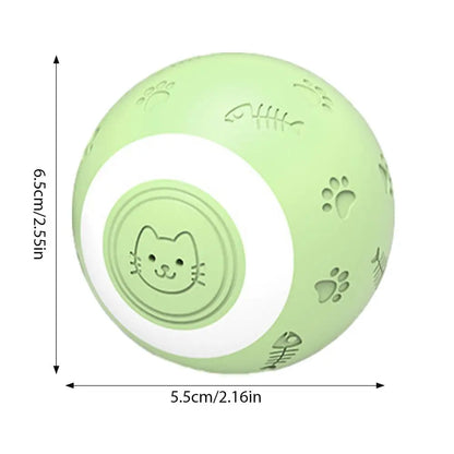 Active Rolling Ball Smart Cat Toy Wicked Ball Dog Toy With LED Lights Automatic Moving Bouncing Rotating Ball Jumping Activation