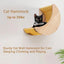 Cat Climbing Shelf Furniture Wall Mounted Cat Hammock and Wooden Stairway with Scratching Post for Cats Indoor Playing and Rest
