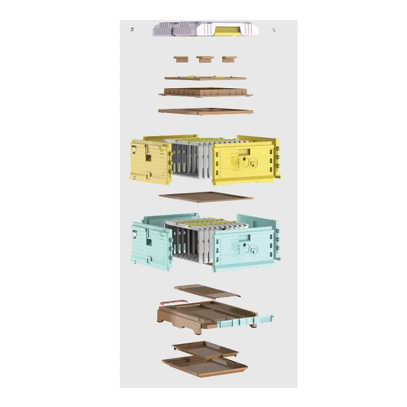 High Quality Plastic Thermo Honey Bee Hive 3 Layers Bee Hive Box For 10-frame Bee Hives For Sale Plastic Beehive/Beekeeping