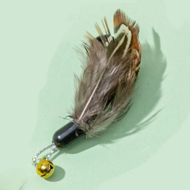 Interactive Cat Feather Toy Accessories False Toy with Bell Replacement Refill Training Kitten Toys