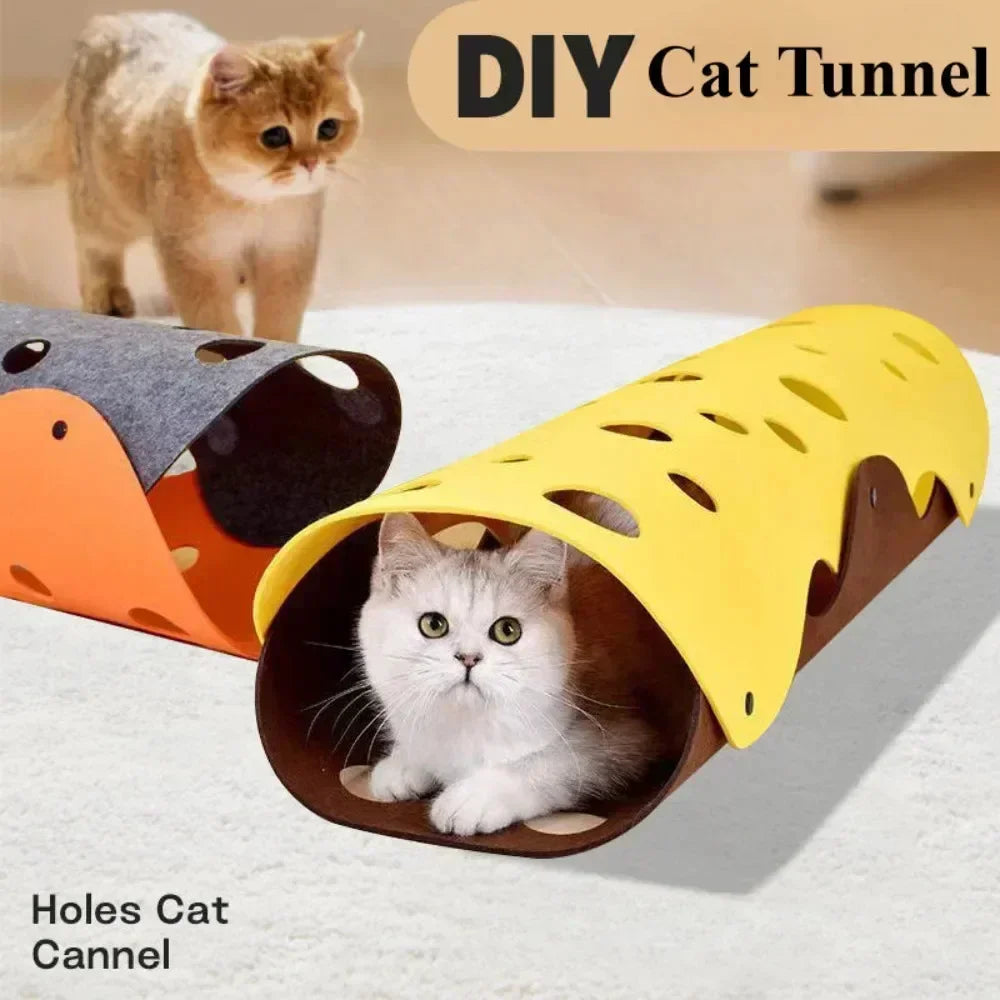 Pet Toy Cat Tunnel Can Be Spliced Paper Scratching Maze Drill Hole Cat Drill Channel Sleep and Play Together From The Hi
