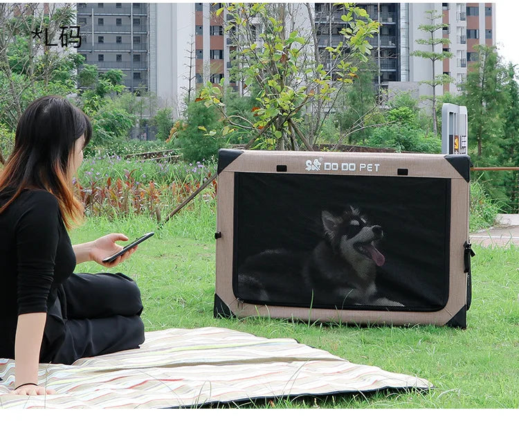 Car kennel dog cage four seasons universal dog house summer pet out cat cage portable folding dog tent summer