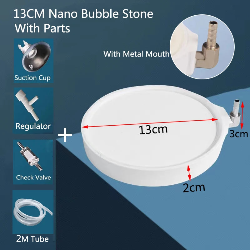 10/13/15cm Fish Tank Aquarium Nano Air Stone Oxygen Aerator Increasing Air Bubble Pond Pump Hydroponic Oxygen Accessories Hot