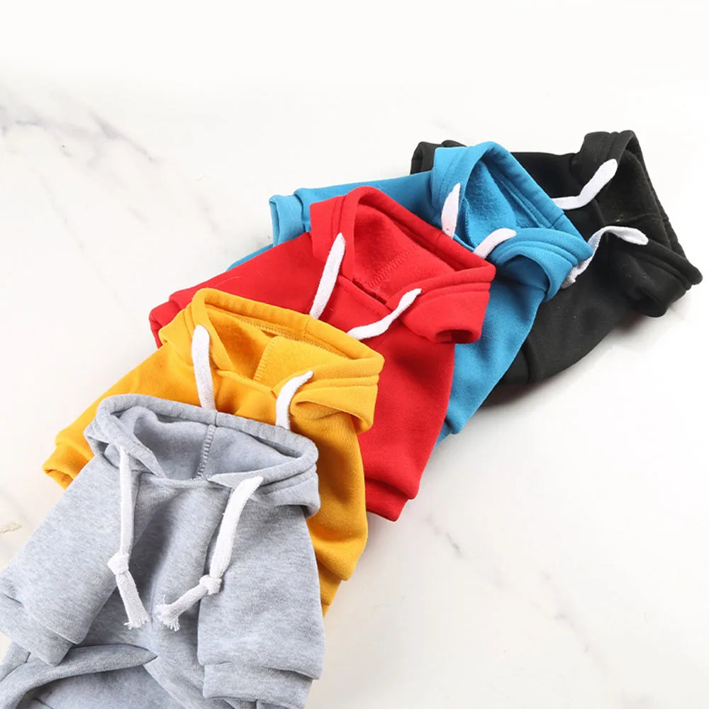 Warm Dog Clothes for Large Dogs Winter Pet Fleece Coat Sport Sweatshirt Hoodies with Snacks Pocket Gold Retriever Husky Apparel