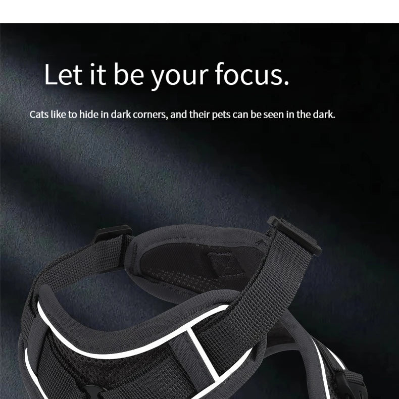 Dog Harness for Big Dog Vest Fashion Chest Strap Reflective and Breathable Cat Walking Rope Dog Rope Cat Harness