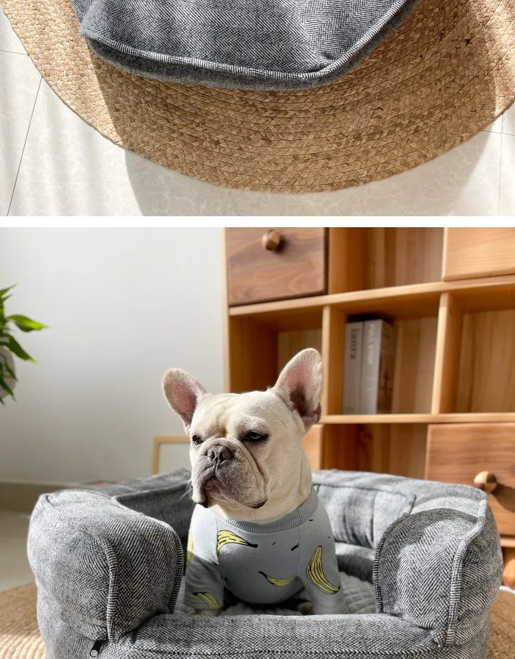 Deep sleep hexagonal dog sofa French fighting kennel dog bed fully removable and washable pet bed thick warm dog cushion