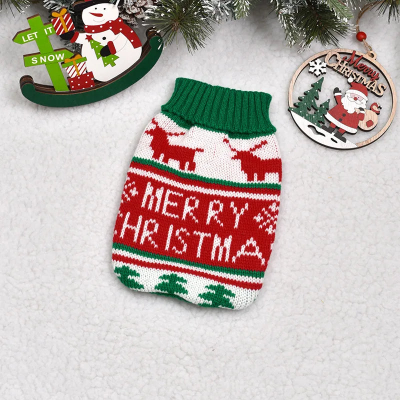 Dogs Sweater Winter Knitted Dog Jumpers For Small Large Dogs Designer Cat Chihuahua Warm Clothes For Small Breeds Dogs Christmas