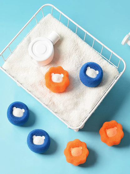 Washing Machine Sponge Washing Ball, Pet Hair Cleaning Anti-entanglement Washing Ball, Reusable