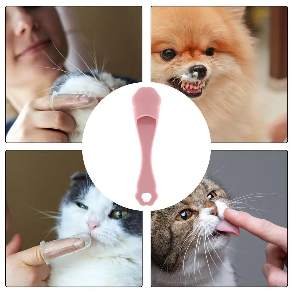 Finger Toothbrush For Dogs Cat Finger Tooth Brushes Dog Teeth Cleaning Food Grade Silicone Pet Cleaning Tools