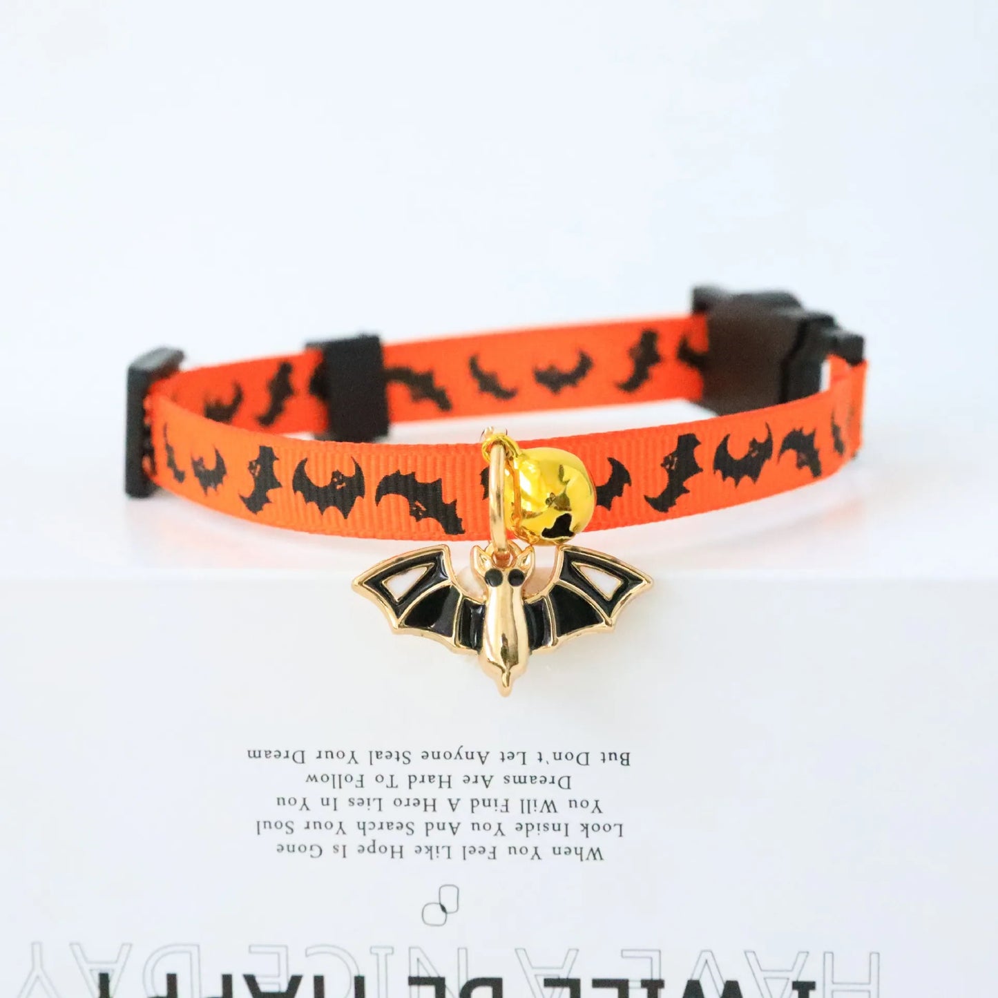 Funny Cosplay Collar Accessories for Dogs Scary Halloween Printing Ghost Pumpkin Pet Neck Wear Ring Bell Cartoon Cat Necklace