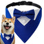 Dog Wedding Bandana Collar Dog Collar Bow Tie Breathable Dog Tuxedo Adjustable Neck Scarf for Weddings Parties Birthdays