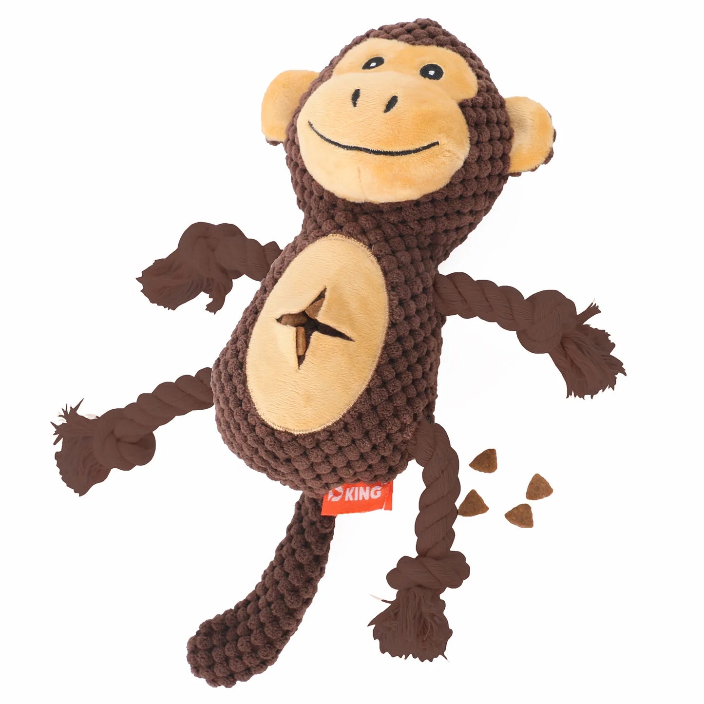 Dog Plush Toy Product With Teeth Grinding And Bite Resistant Plush Filling Squeaking And Noisy Toys Monkey Fleece Squeak Toys