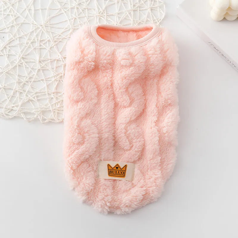 Cute Dog Sweaters For Small Dogs Chihuahua Knit Sleeves Puppy Winter Fleece Harness Clothes Sweater For Cat Warm Puppy Hoodie