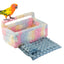 Parrot Bed For Cage Large Multipurpose Bird Nest Comfortable Soft Parrot Nest Warm Nest Bed With Cushion & Pillow For Sleeping