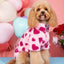 Super Soft Warm Winter Dog Jacket Hearted Print Plush Holiday Valentine's Pet Clothes Cold Weather Dog Hoodie