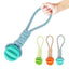 Durable Dog Rope Toys Ball on Rope, Tug of War Dog Toy Interactive Exercise Reward Toy for Medium Small Dogs,Rubber Dog Chew Toy