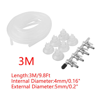 UXCELL Aquarium Flexible Pump Hose Oxygen Circulate Pipe Silicone Tube Water Connector ID 4mm Parts Tools Fish Tank Accessories