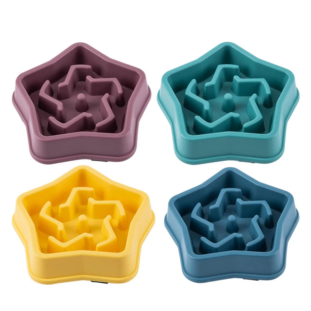 Slow Feeder Dog Bowls Slow Eating Pet Bowls Puzzle Anti-Gulping Interactive Bloat Durable Preventing Choking Healthy Dogs Bowl