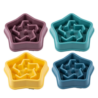 Slow Feeder Dog Bowls Slow Eating Pet Bowls Puzzle Anti-Gulping Interactive Bloat Durable Preventing Choking Healthy Dogs Bowl