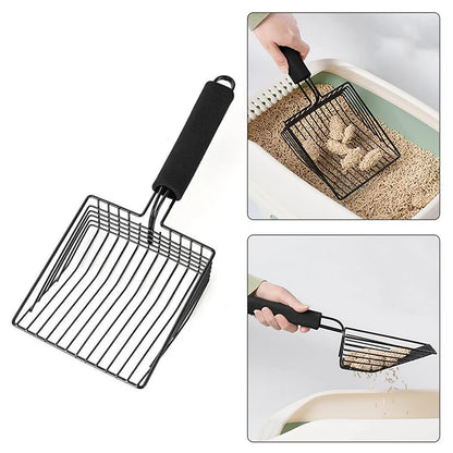 Cat Litter Scoop Metal Cat Litter Shovel Comfortable Handle Scoop For Cats Toilet Cleaning Tools Stainless Steel Cats Shovel
