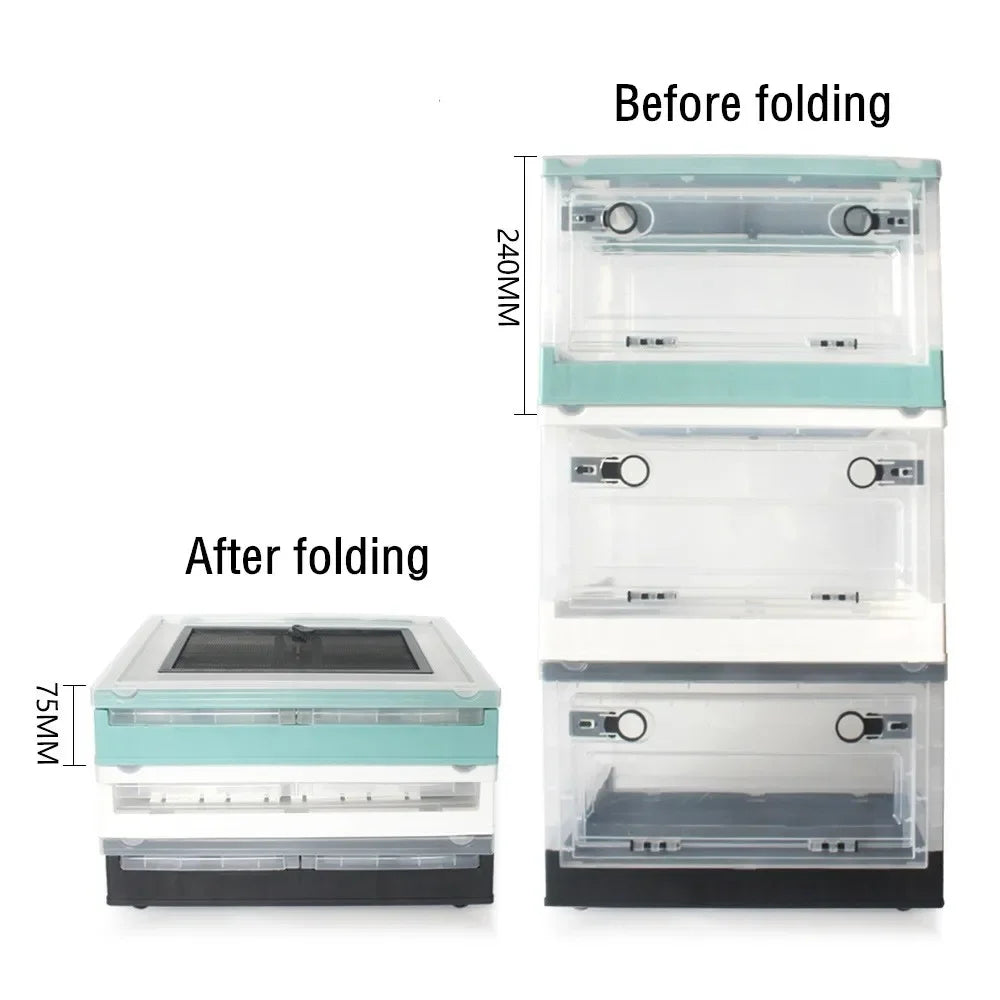 Foldable Reptile Feeding Box Anti-Drop with Screen Ventilation Spider Lizard Reptile Terrarium Hatching Container Habitat