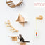 Wall Mounted Cat Climbing Shelves Cat Steps With Felt Scraper For Cat Scratching Post Tower Tree Toys Pet Furniture Wooden