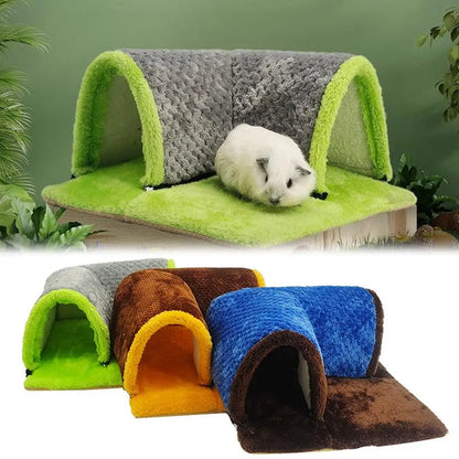Squirrel Hamster Rabbit Chinchilla Play Blanket 90 Degree Right Angle Channel Thickened Sponge Hair Small Animal New Home