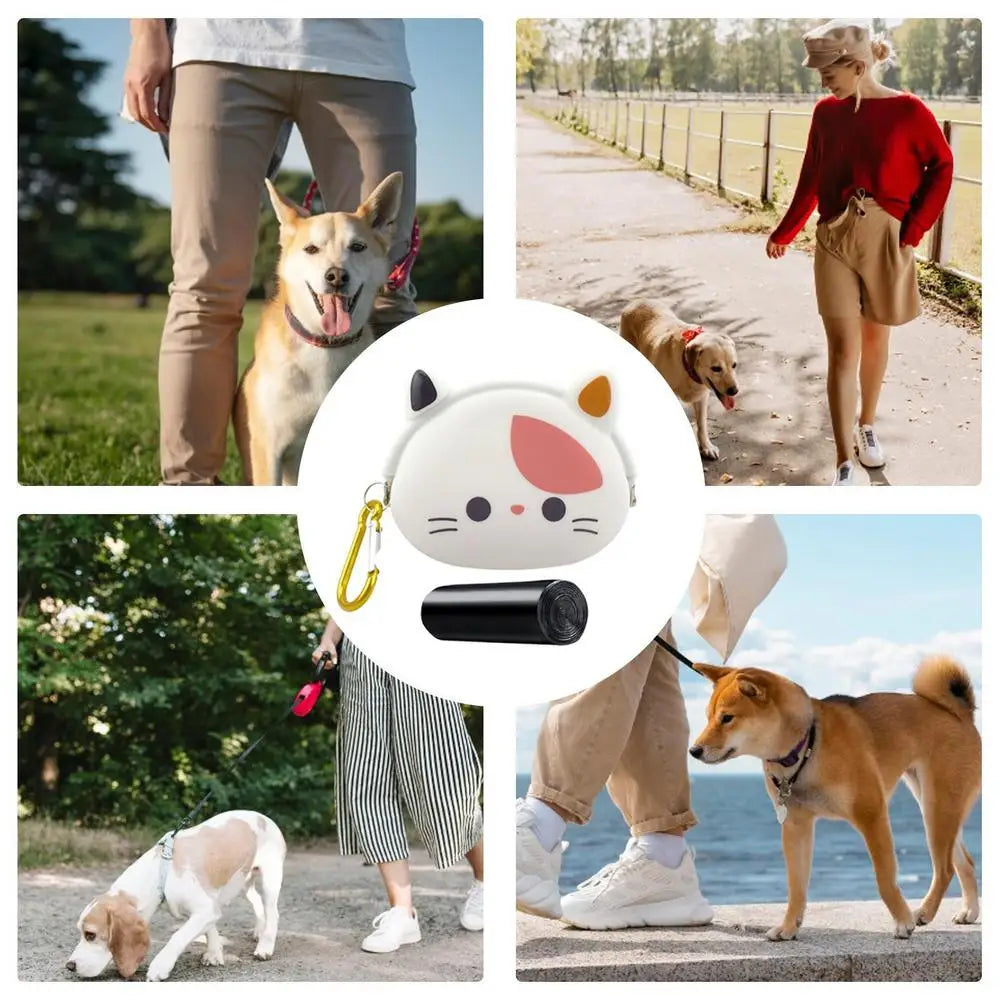 Dog Treat Pouch Silicone Pet Snack Pouch Portable Pet Training Container Pet Poop Bag Dispenser Treat Storage Bag Dogs For Pet