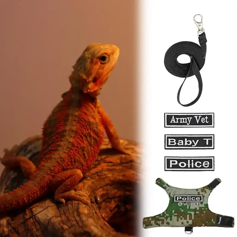 Bearded Dragon Leashes Escape Proof Adjustable Lizard Reptiles Harness Bearded Dragon Harness Leashes Adjustable Lizard Ropes