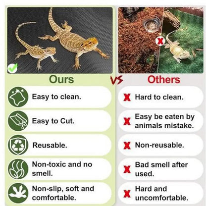Reptile Carpet Anti-Slip Terrarium Liner Substrate Climbing Animals Breeding For Bearded Turtles Snakes Iguana Tortoises