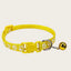 1pcs Pet Collar with Bell for Kitten  Puppie Small Animal Adjustable Nylon Collar with Cute Paw Print Pattern Guinea Pig Collar