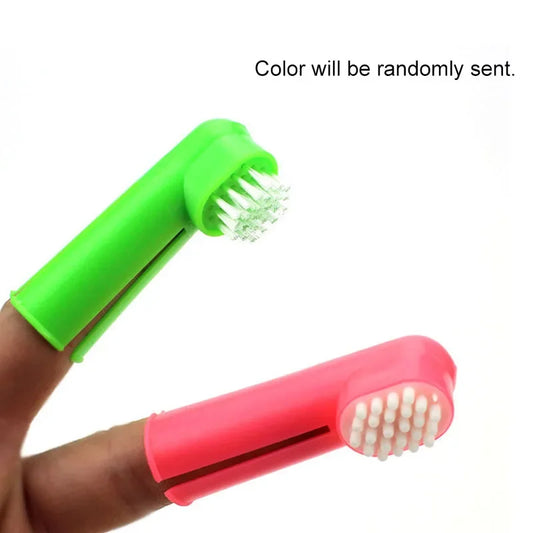 Super Soft Pet Cleaning Finger Toothbrush Teddy Dog Brush Bad Breath Tartar Teeth Tool Dog Cat  Pet Supplies Dog Toothbrushes