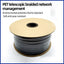 PET Elastic Woven Wire Mesh Black Encrypted Flame Retardant Woven Wire Mesh Nylon Computer Wire Mesh Tube Telescopic Sleeve 5m