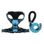 Pet dog chest back anti impact reflective vest style chest back large medium cat dog chest back traction rope set dog harness