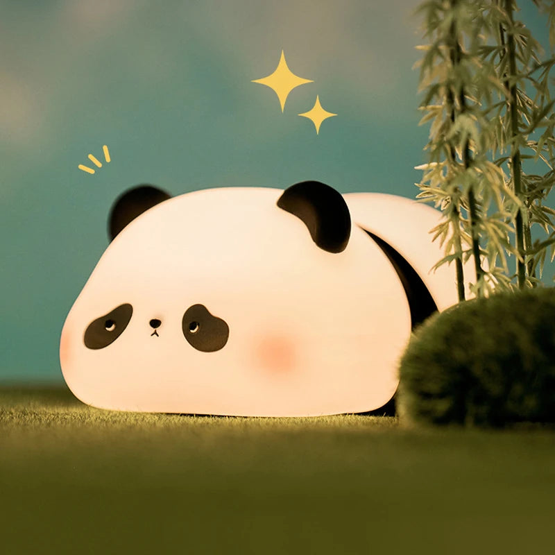 Cute Animals Silicone Night Light, Patting Light, Sleep Light, Baby Octopus Robin Bird Panda - for Room Decor, Gift for Children