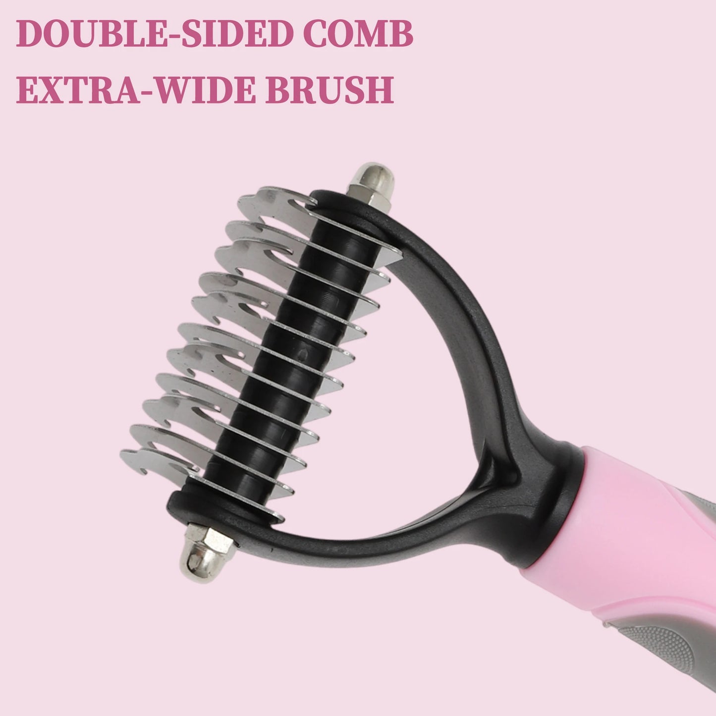 UXCELL Pets Grooming Supplies Shedding Control Tool Sided Dematting Dog Comb for Dogs Cats Professional Pet Deshedding Brush