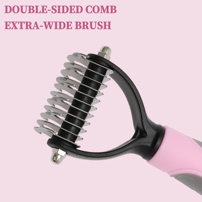 UXCELL Pets Grooming Supplies Shedding Control Tool Sided Dematting Dog Comb for Dogs Cats Professional Pet Deshedding Brush