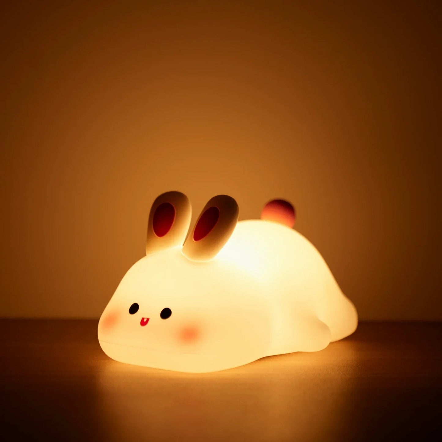 Cute Animal Silicone Night Light Patting Light, Rabbit Panda Octopus Robin Bird - for Room Decor, Gifts for Boys Girls Baby