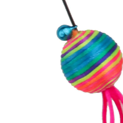 Cat Toy Cat Teaser Sticks Rainbow Rope Funny Cat Stick With Catnip Cat Deboring Interactive Toys Pet Products Funny Cat Stick